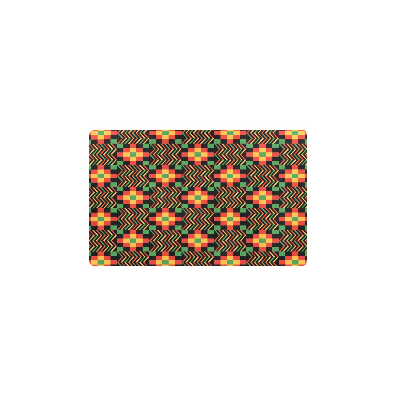 Kente Pattern Print Design 01 Kitchen Mat