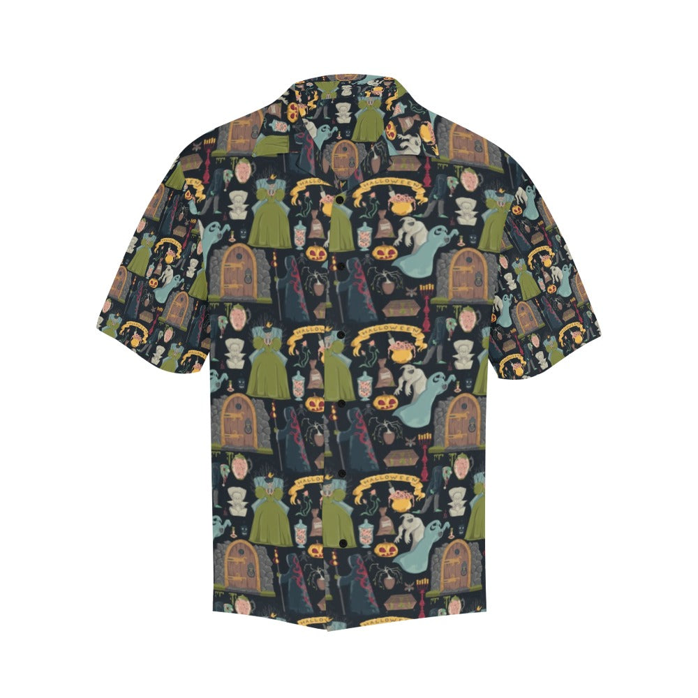Creepy Halloween Print Design LKS304 Men's Hawaiian Shirt