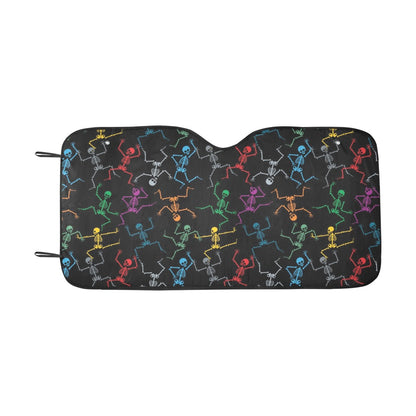 Skeleton Colorful Print Design LKS302 Car front Windshield Sun Shade