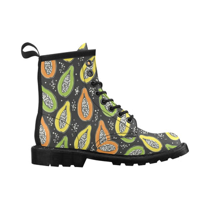 Papaya Pattern Print Design PP05 Women's Boots