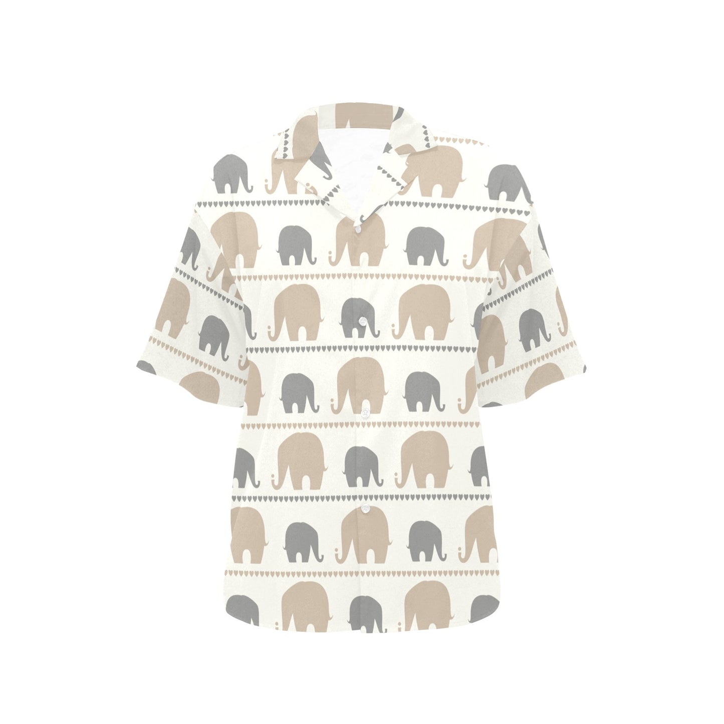 Elephant Cute Women's Hawaiian Shirt