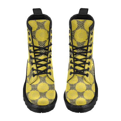 Sunflower Pattern Print Design SF06 Women's Boots