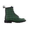 Green Tartan Plaid Pattern Women's Boots