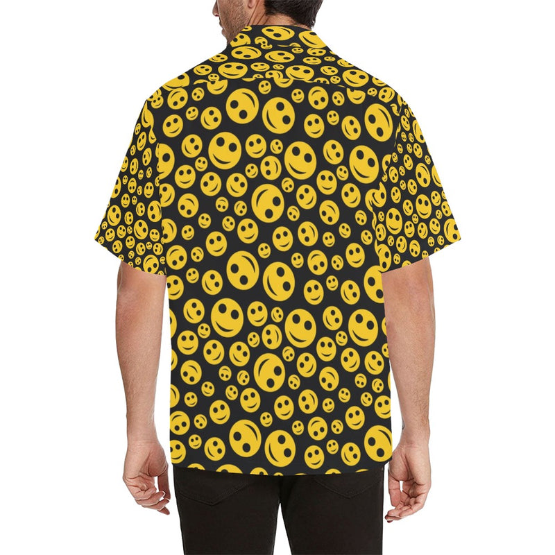 Smiley Face Emoji Print Design LKS304 Men's Hawaiian Shirt