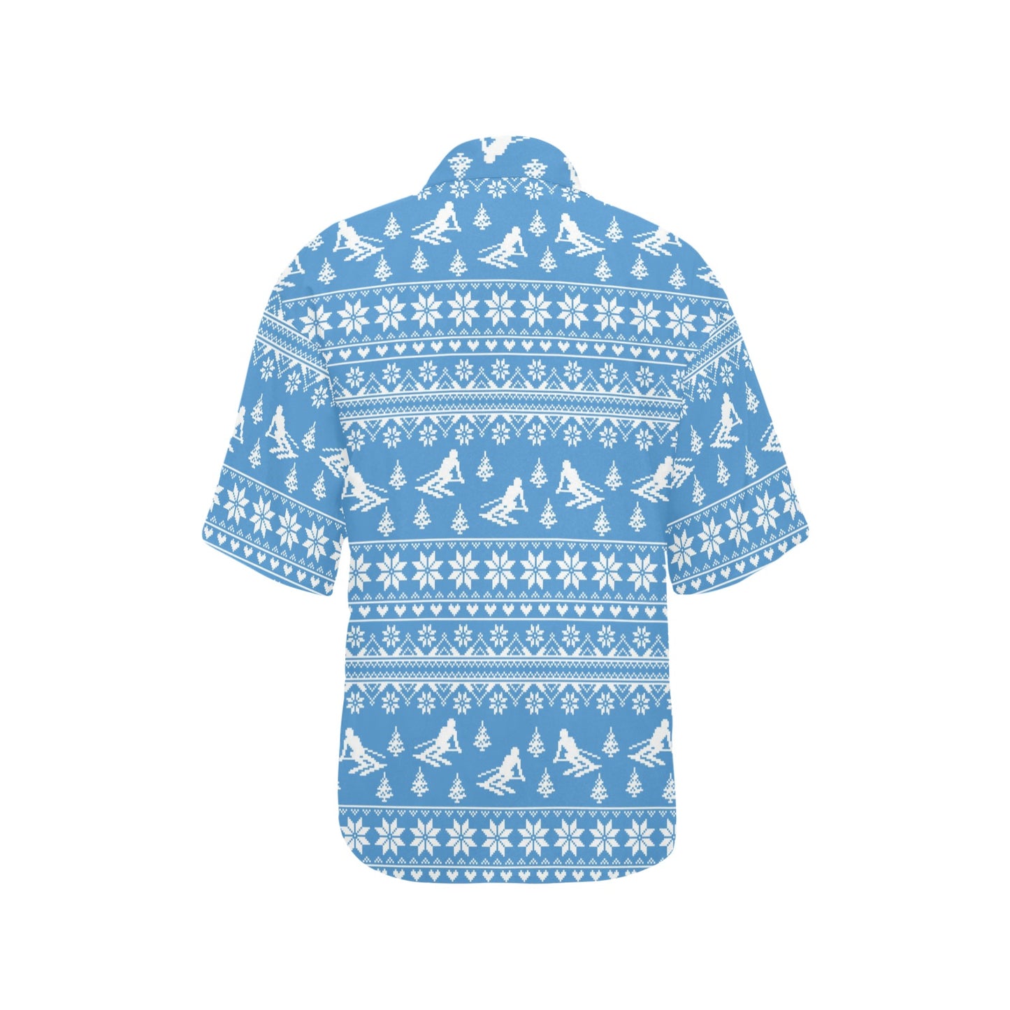 Ski Knit Pattern Print Design LKS302 Women's Hawaiian Shirt