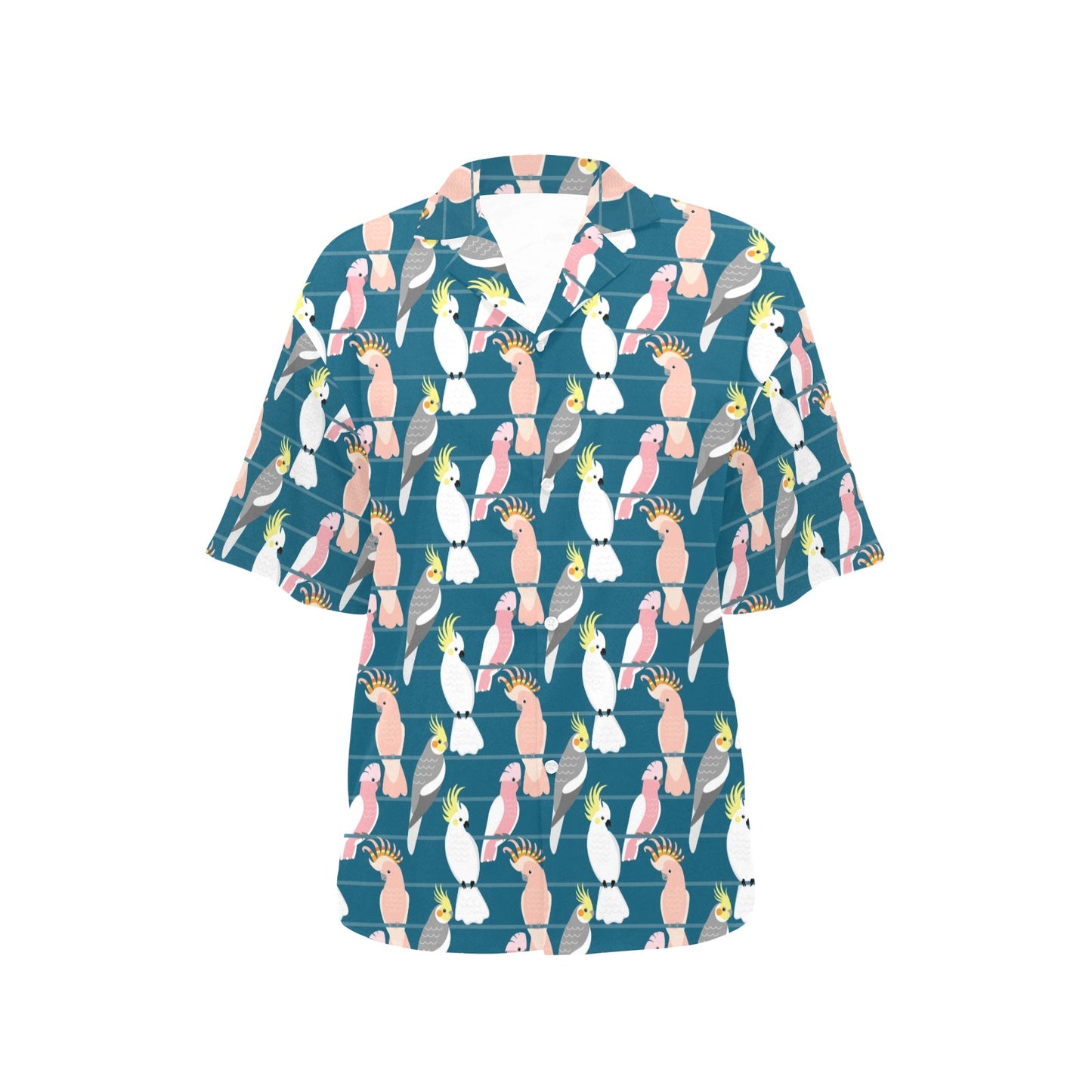 Cockatoo Print Design LKS401 Women's Hawaiian Shirt
