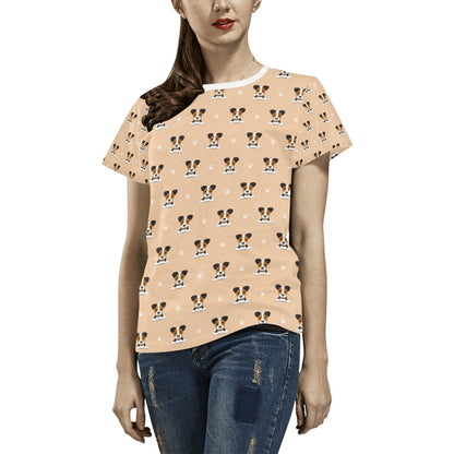 Russell Terriers Print Design LKS3011 Women's  T-shirt