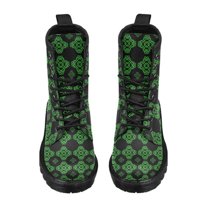 Celtic Knot Green Neon Design Women's Boots