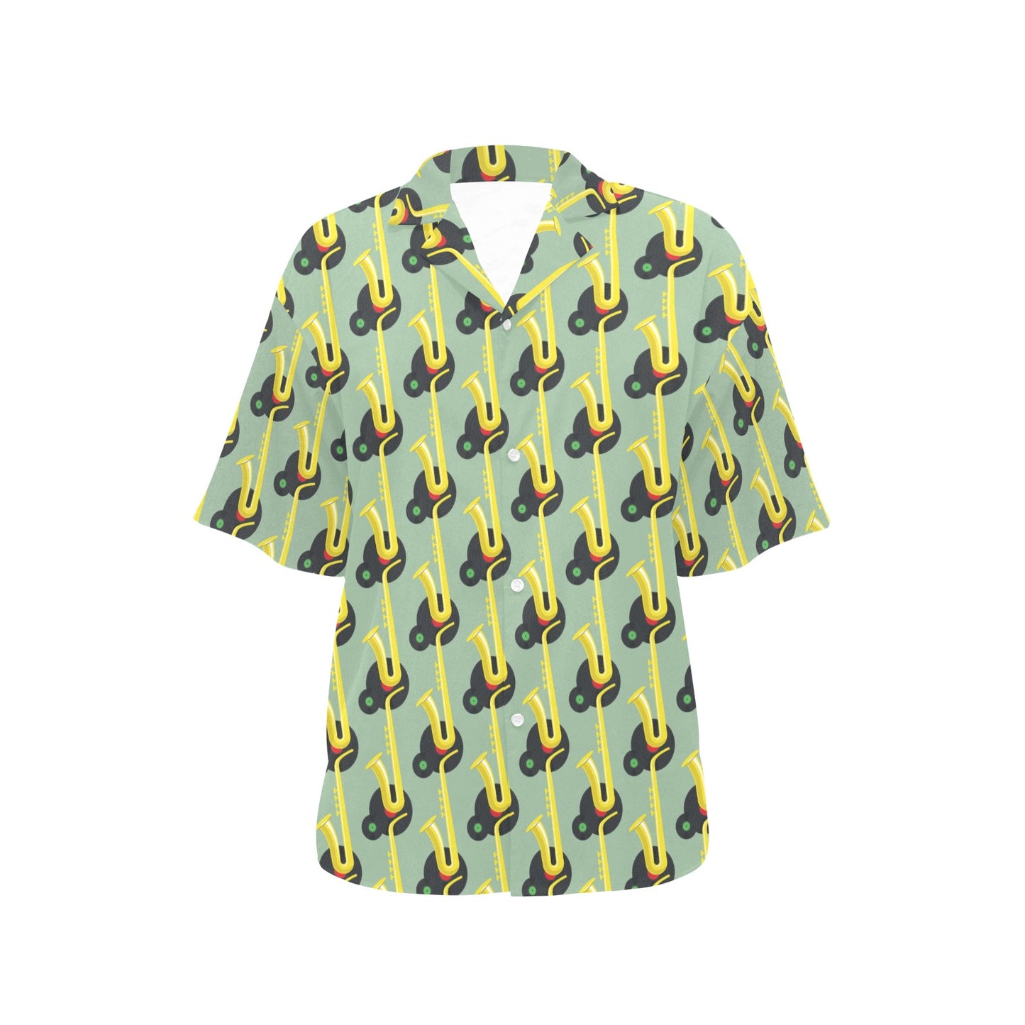 Saxophone Print Design LKS405 Women's Hawaiian Shirt