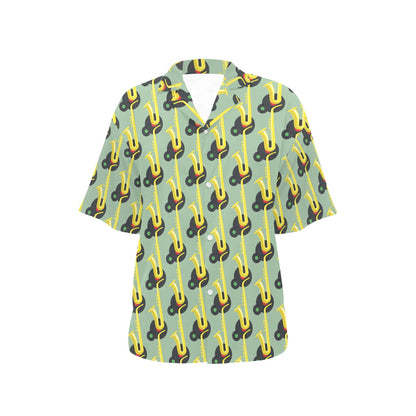 Saxophone Print Design LKS405 Women's Hawaiian Shirt