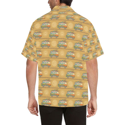 Hippie Van Print Design LKS304 Men's Hawaiian Shirt