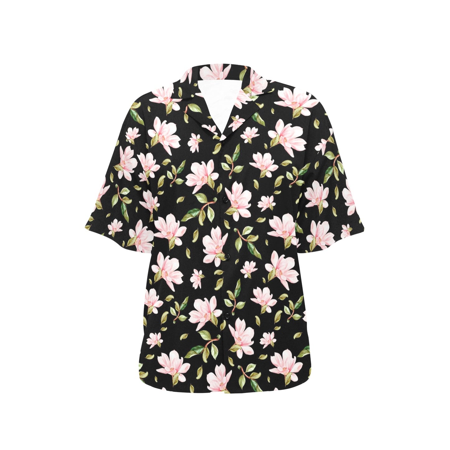 Magnolia Pattern Print Design MAG01 Women's Hawaiian Shirt