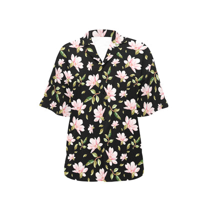 Magnolia Pattern Print Design MAG01 Women's Hawaiian Shirt