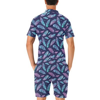 Feather Aztec Design Print Men's Romper