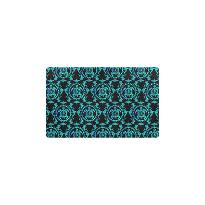 turquoise Tribal Sea Turtle Hawaiian Kitchen Mat