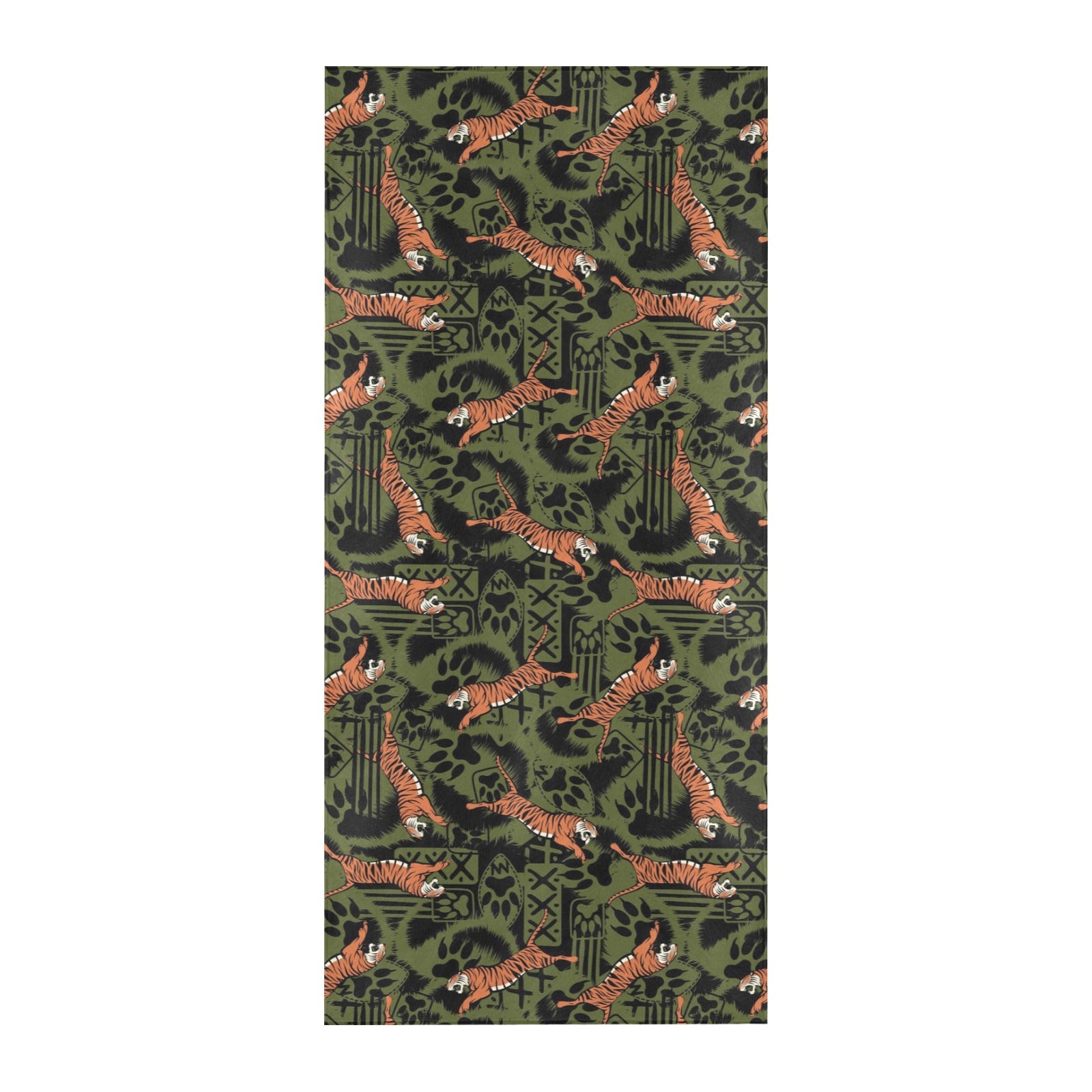 Tiger Pattern Print Design LKS303 Beach Towel 32" x 71"