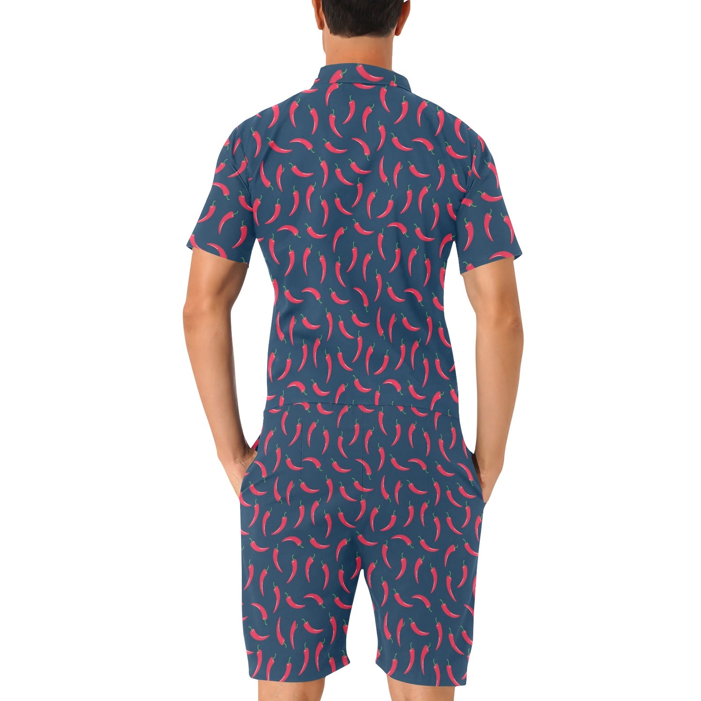 Chilli Pepper Pattern Print Design 03 Men's Romper