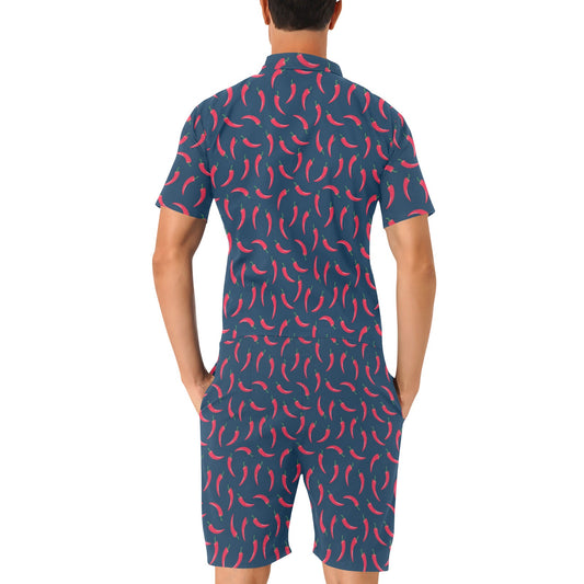 Chilli Pepper Pattern Print Design 03 Men's Romper