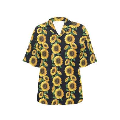 Sunflower Print Design LKS306 Women's Hawaiian Shirt