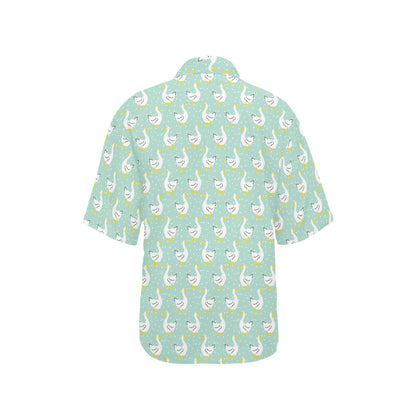 Goose Print Design LKS404 Women's Hawaiian Shirt