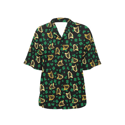 Harp Print Design LKS402 Women's Hawaiian Shirt