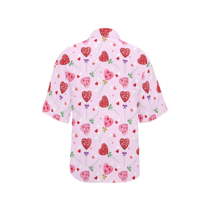 Lollipop Pattern Print Design LL07 Women's Hawaiian Shirt
