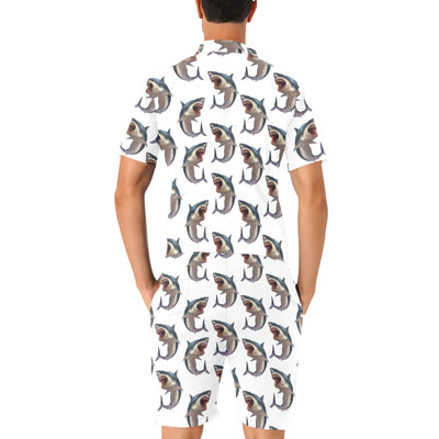 Great White Shark Pattern Print Design 03 Men's Romper