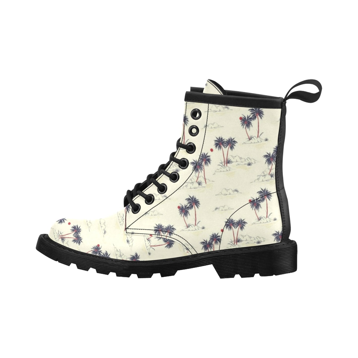 Palm Tree Pattern Print Design PT08 Women's Boots