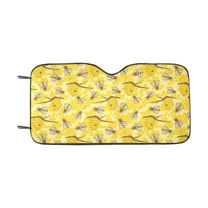 Bee With Honeycomb Print Design LKS302 Car front Windshield Sun Shade