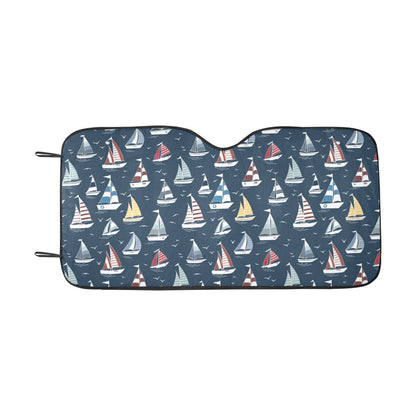 Sailboat Print Design LKS306 Car front Windshield Sun Shade