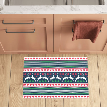 Reindeer Pattern Print Design 03 Kitchen Mat