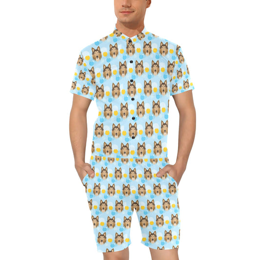 Collies Pattern Print Design 02 Men's Romper