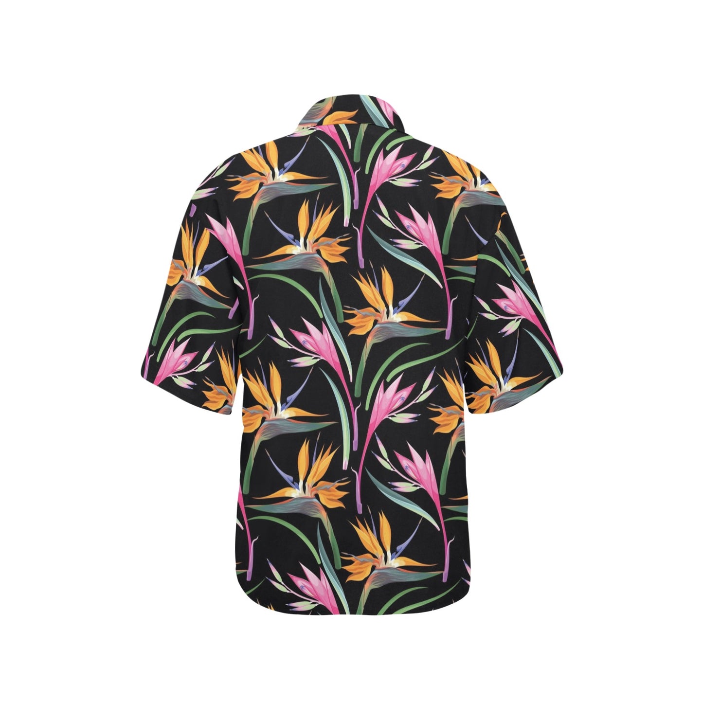 Tropical Flower Pattern Print Design TF017 Women's Hawaiian Shirt