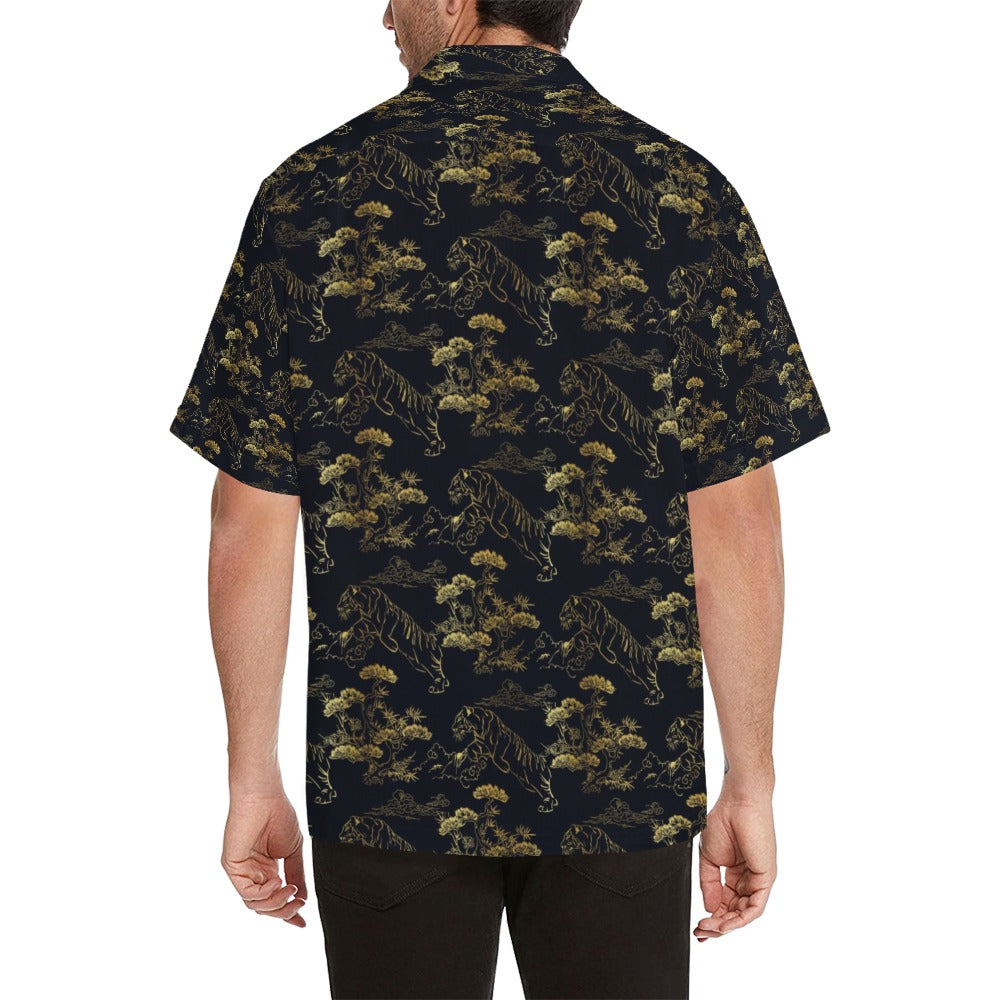 Tiger Japan Style Print Design LKS305 Men's Hawaiian Shirt