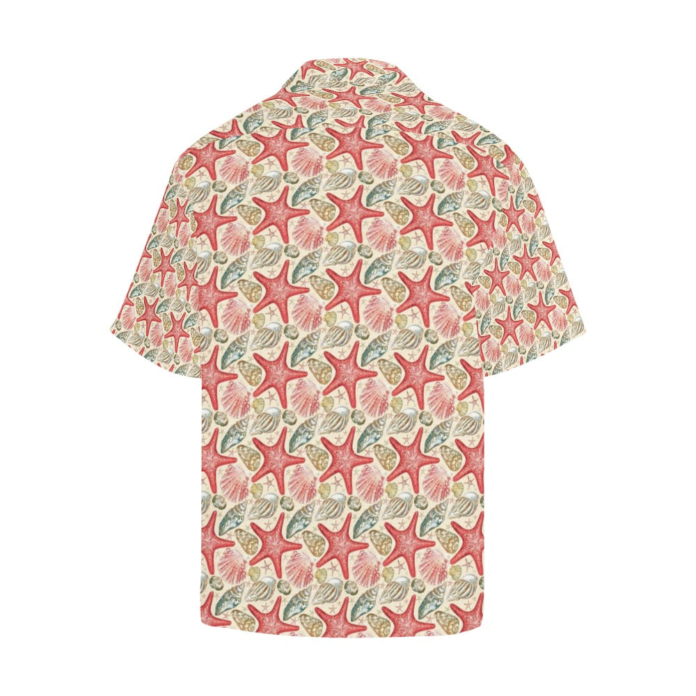 Seashell Print Design LKS301 Men's Hawaiian Shirt