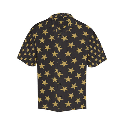 Star Gold Print Design LKS302 Men's Hawaiian Shirt