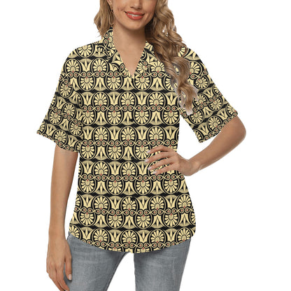 Ancient Greek Print Design LKS3014 Women's Hawaiian Shirt