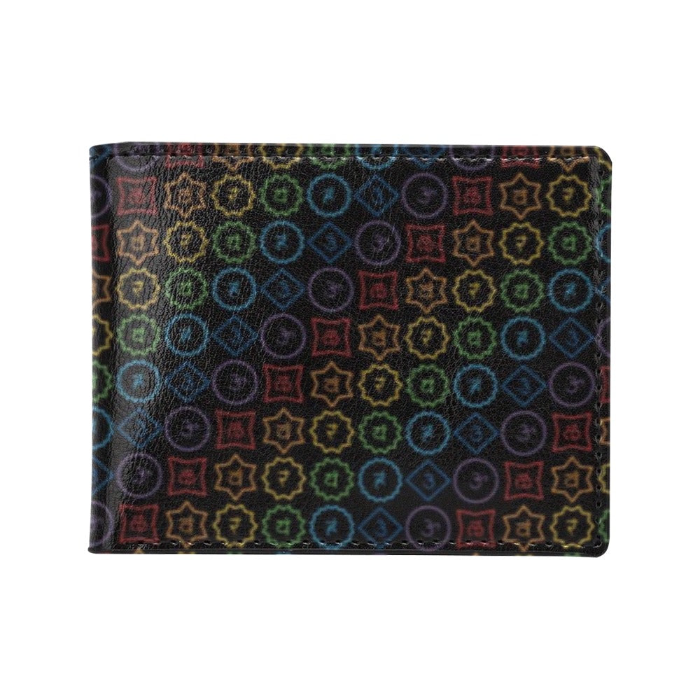 Chakra Colorful Symbol Pattern Men's ID Card Wallet