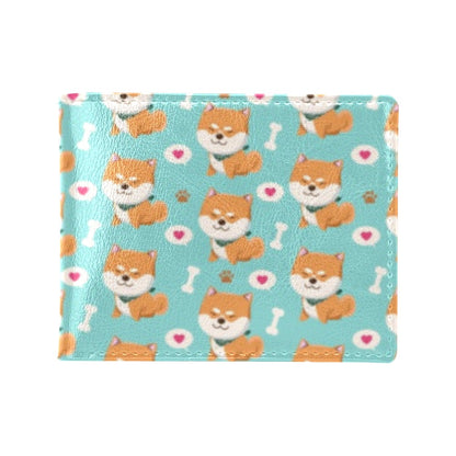Shiba Inu Print Design LKS3013 Men's ID Card Wallet