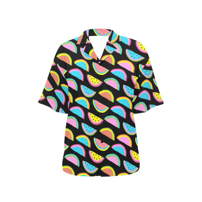 Watermelon Pattern Print Design WM08 Women's Hawaiian Shirt