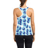 Tie Dye Blue Print Design LKS305 Women's Racerback Tank Top