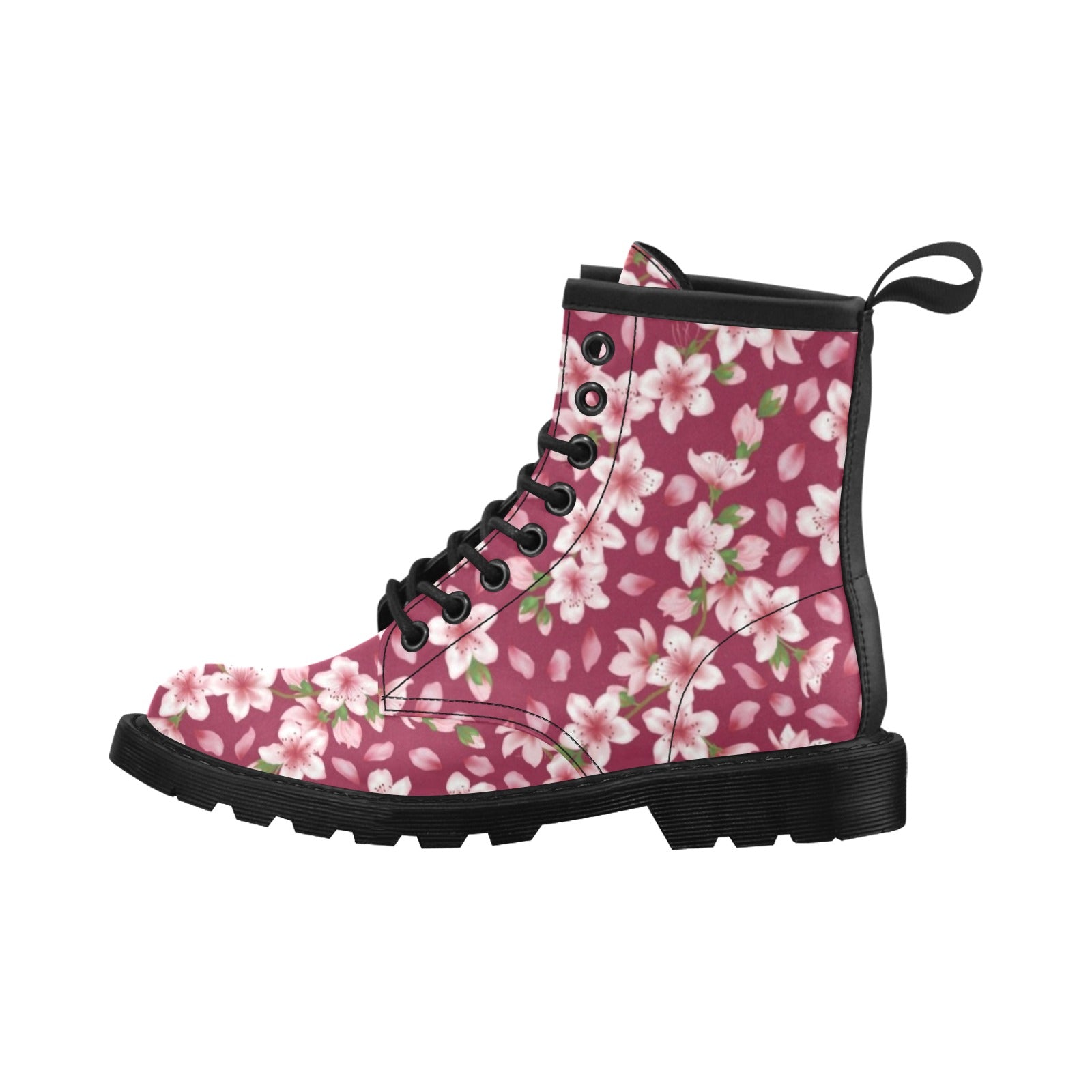 Cherry Blossom Pattern Print Design CB06 Women's Boots