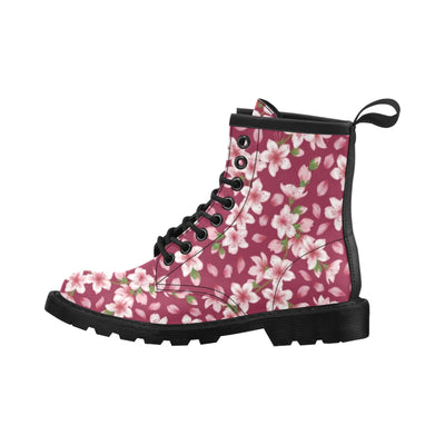 Cherry Blossom Pattern Print Design CB06 Women's Boots