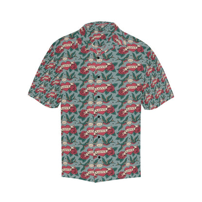 Tattoo Heart Print Design LKS301 Men's Hawaiian Shirt