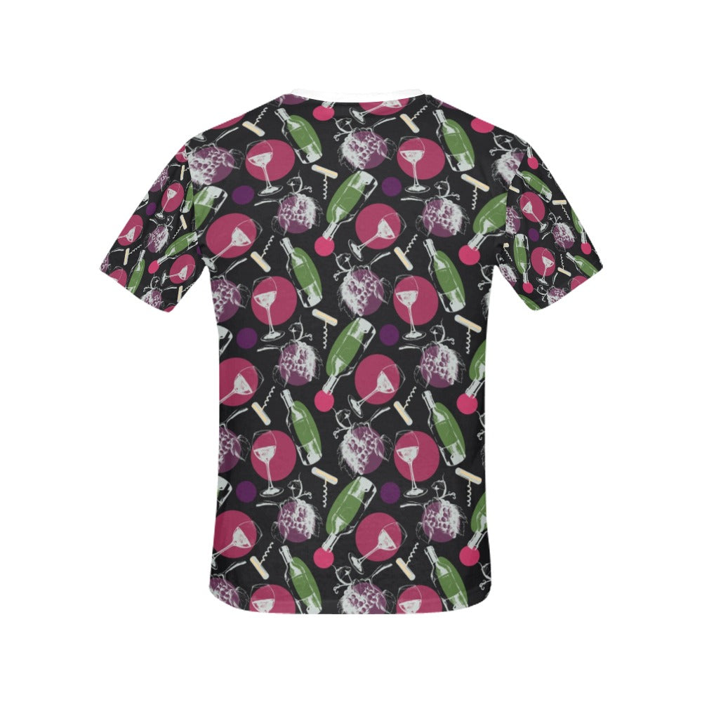 Wine Print Design LKS307 Women's  T-shirt