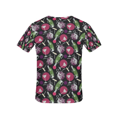 Wine Print Design LKS307 Women's  T-shirt