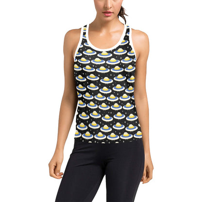 UFO Print Design LKS303 Women's Racerback Tank Top