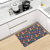 Elm Leave Colorful Print Pattern Kitchen Mat