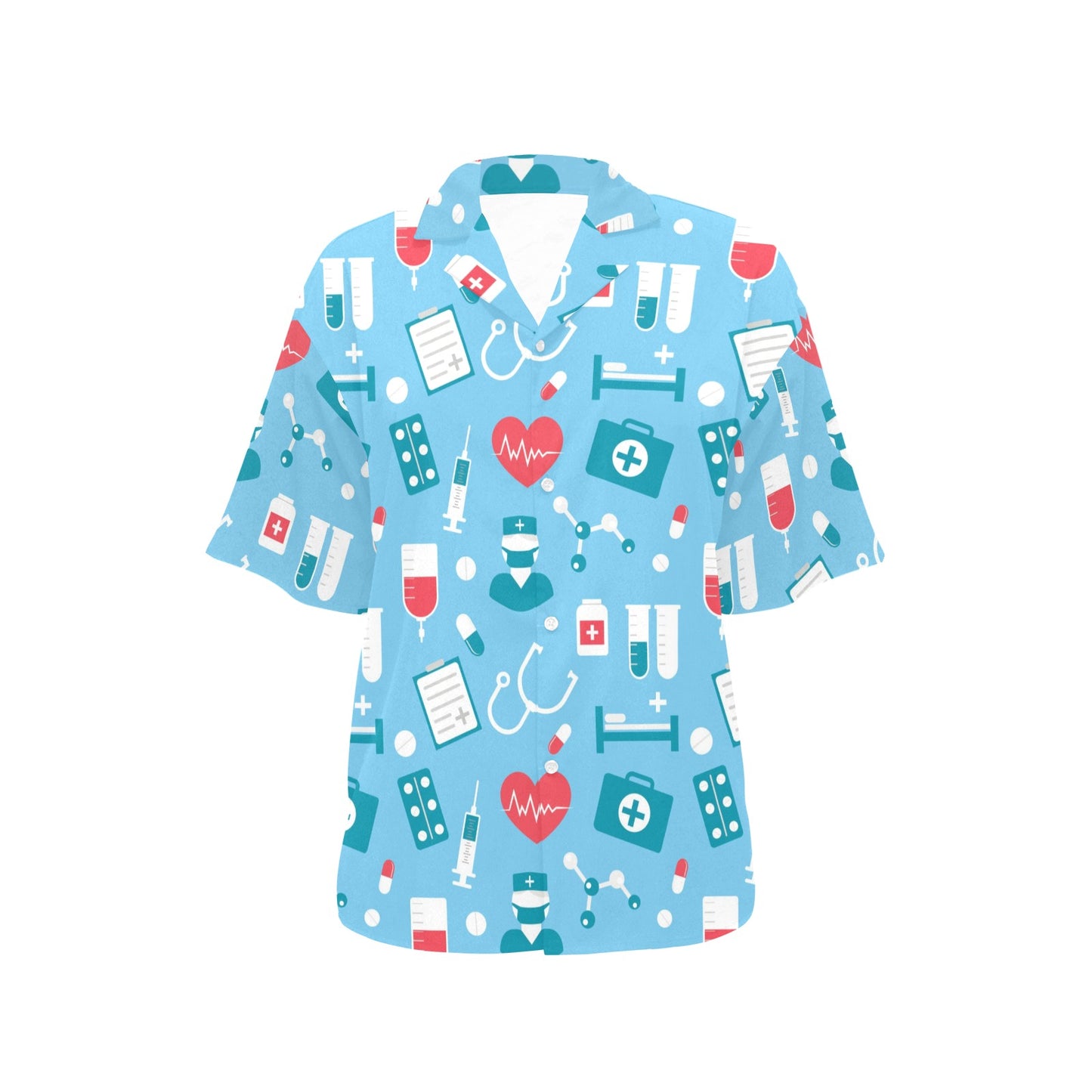 Nurse Pattern Print Design A03 Women's Hawaiian Shirt