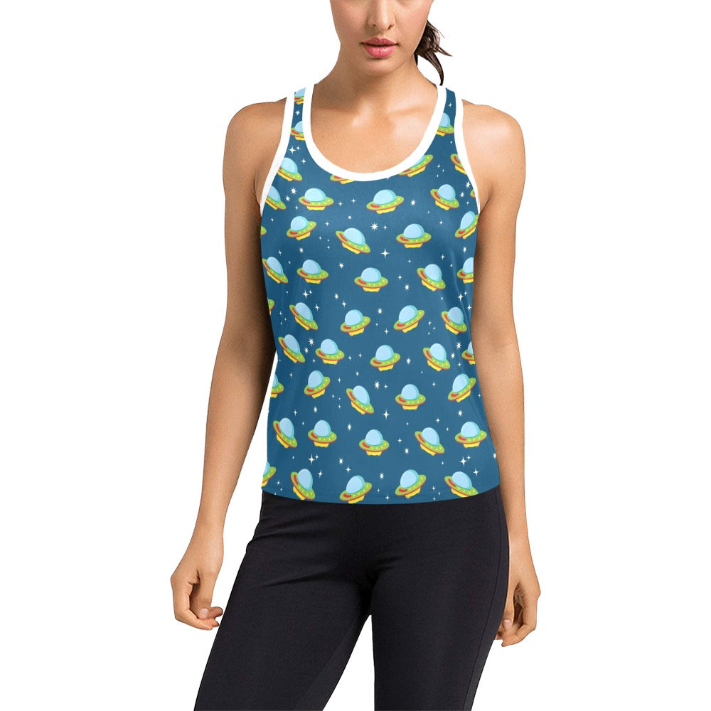 UFO Print Design LKS305 Women's Racerback Tank Top